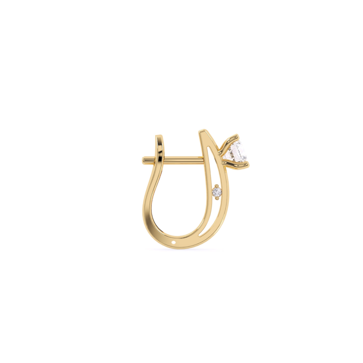 Round Lab Grown Diamond Hoop Earrings